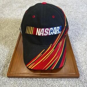 Vintage NASCAR Flames Racing Streetwear Hat Navy Red